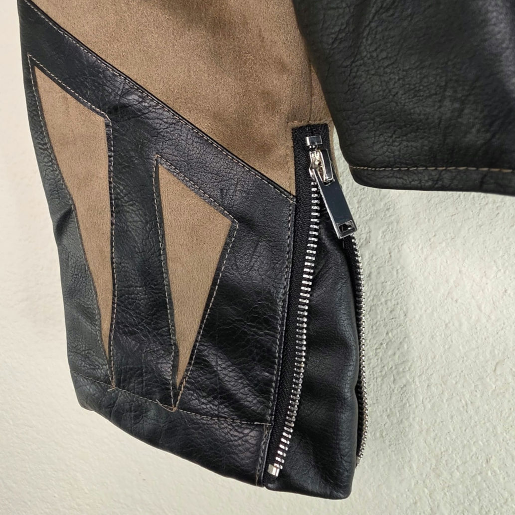 Donna Salyers' Fabulous-Furs Laser Cut Faux Suede Moto Jacket Laser-Cut Design S — image 4 of 8